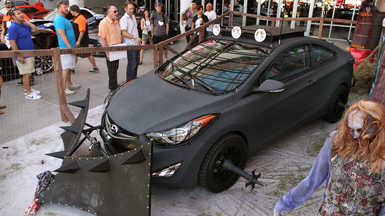 Hyundai Avante 5th gen Coupe at 'Walking Dead' themed event